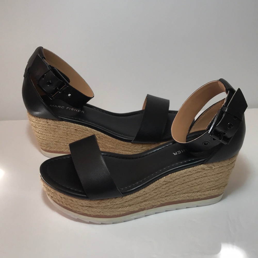 Marc Fisher Zako Leather Espadrille Sandals - Picture 2 of 8